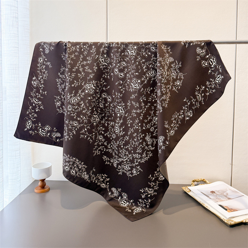 Luxury Vintage 90X90cm Square  - Face Scarf Mask 评论和价格
