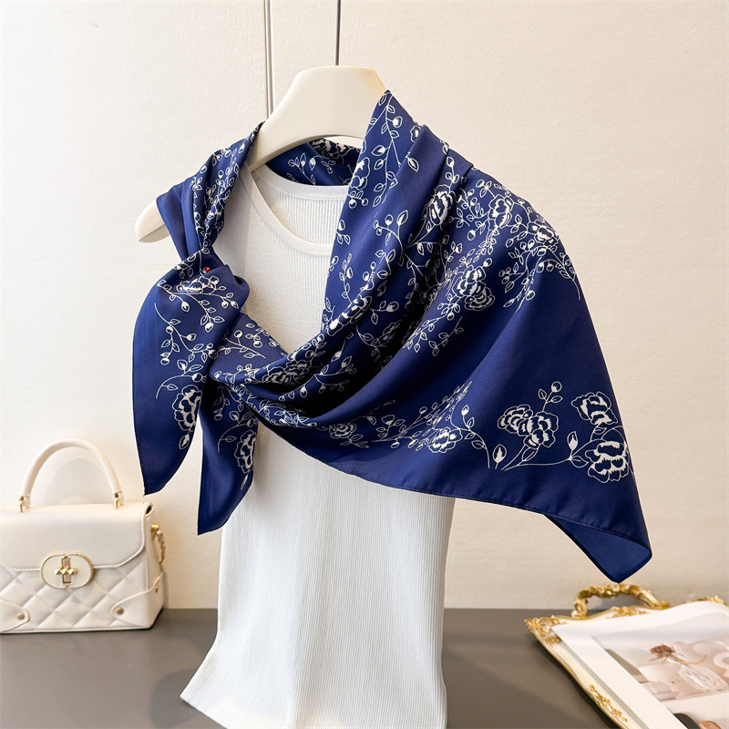 Luxury Vintage 90X90cm Square  - Face Scarf Mask 评论和价格