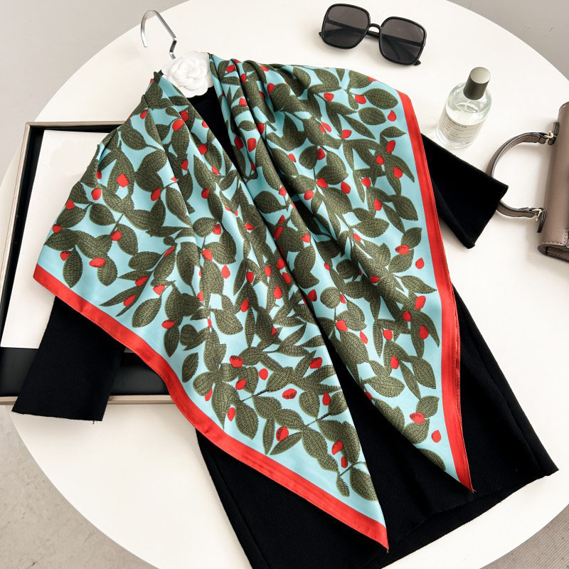 90cm Square Scarf High Quality - Silk Neck Scarf 评论和价格