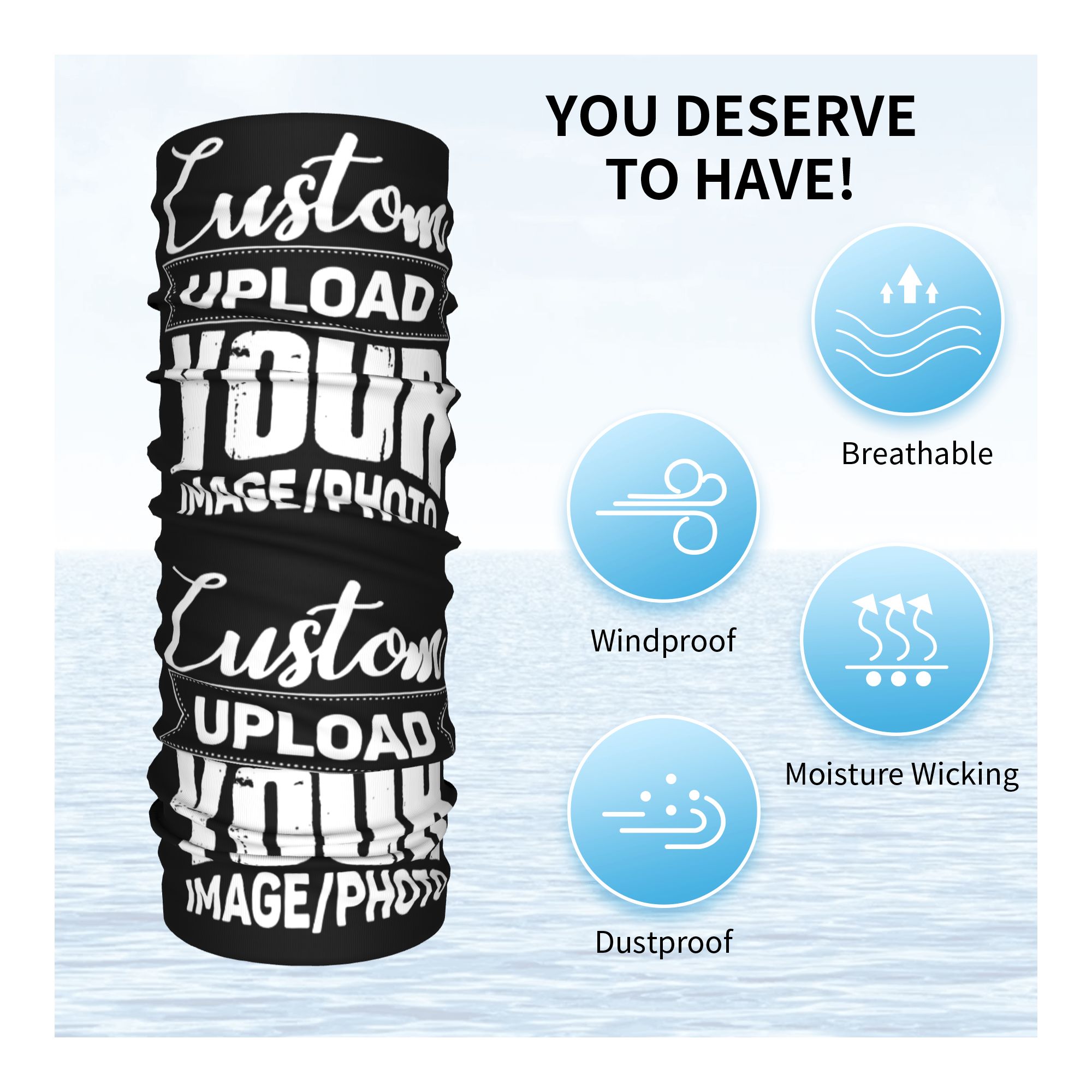 Custom Your Design Here Bandan - Neck Warmer Tube 评论和价格