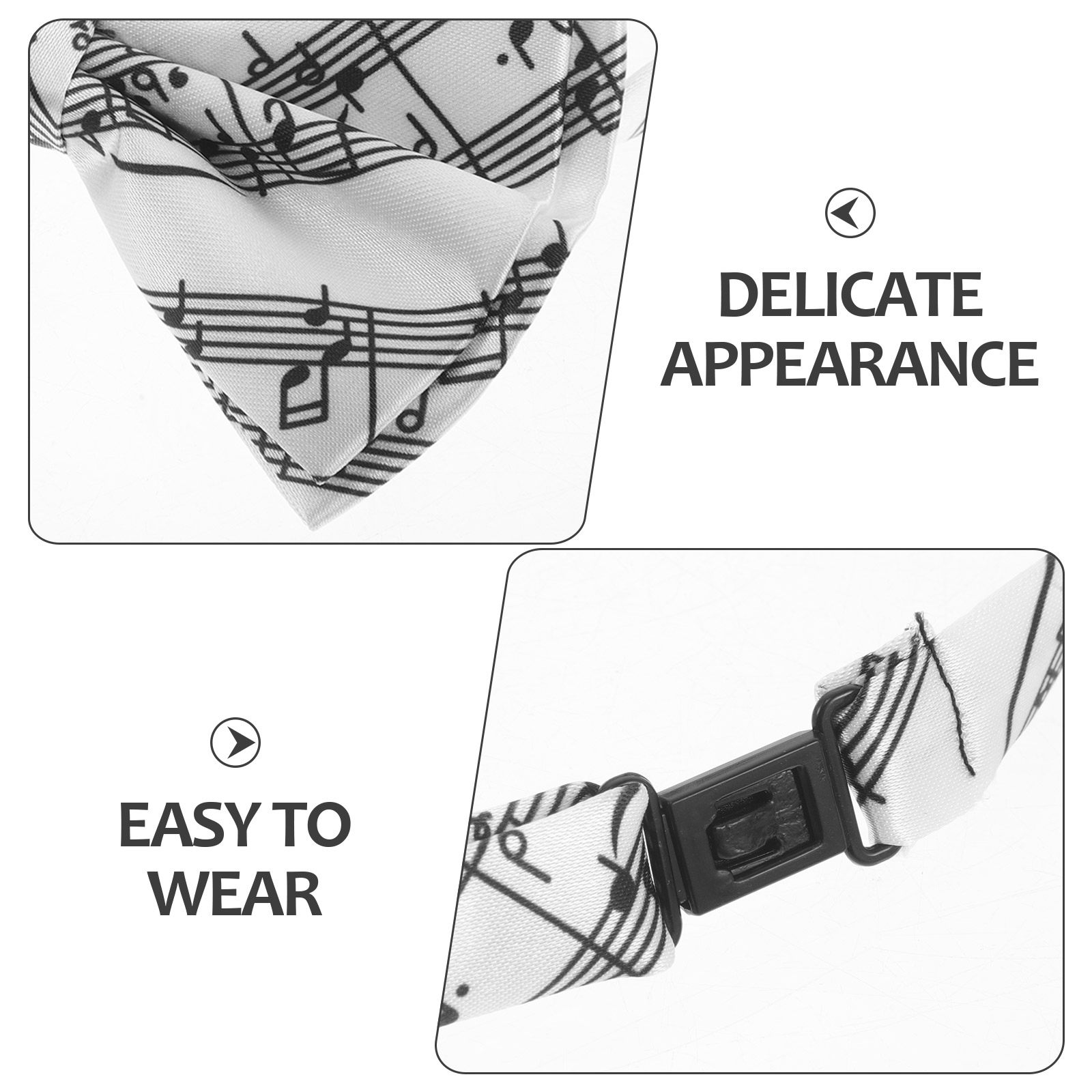 3Pcs Music Note Bow Tie Set Pr - Bow Tie Pre Tied 评论和价格