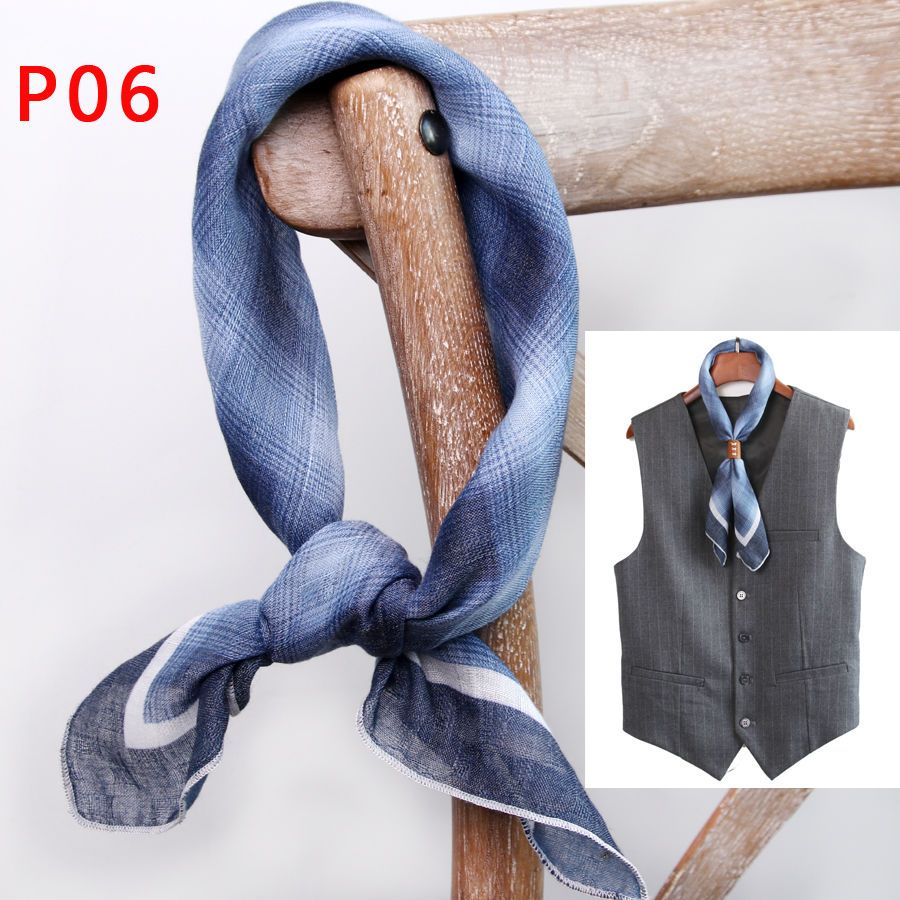 Men's Square Scarf with Button - Scarf Silk Square 评论和价格