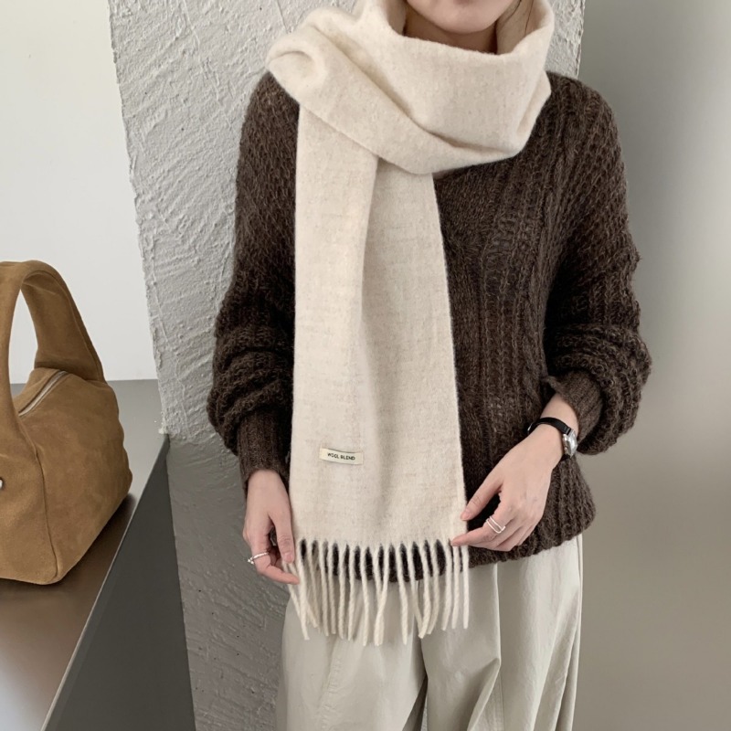 Korean Version Chic Solid Tass - Muffler Men Wool 评论和价格