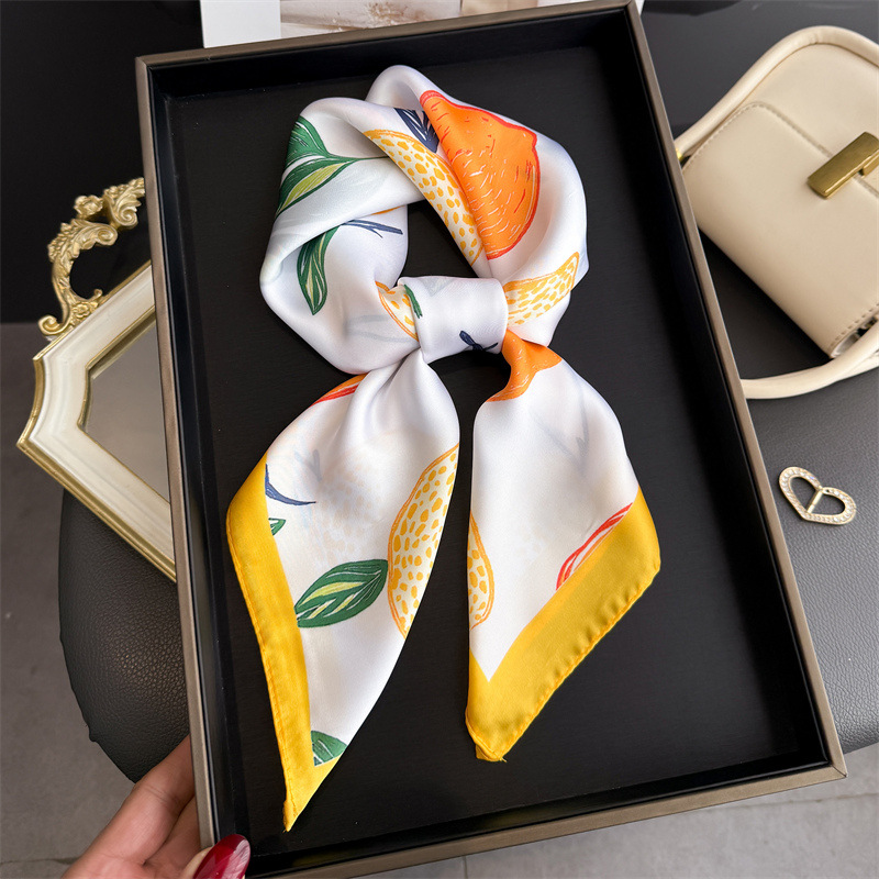 2026 New Fruit Print Silk Squa - Ascot Neck Scarf 评论和价格