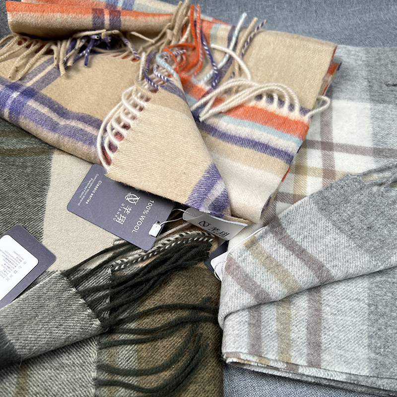 High Quality 100% Wool Scarf W - Muffler Men Wool 评论和价格