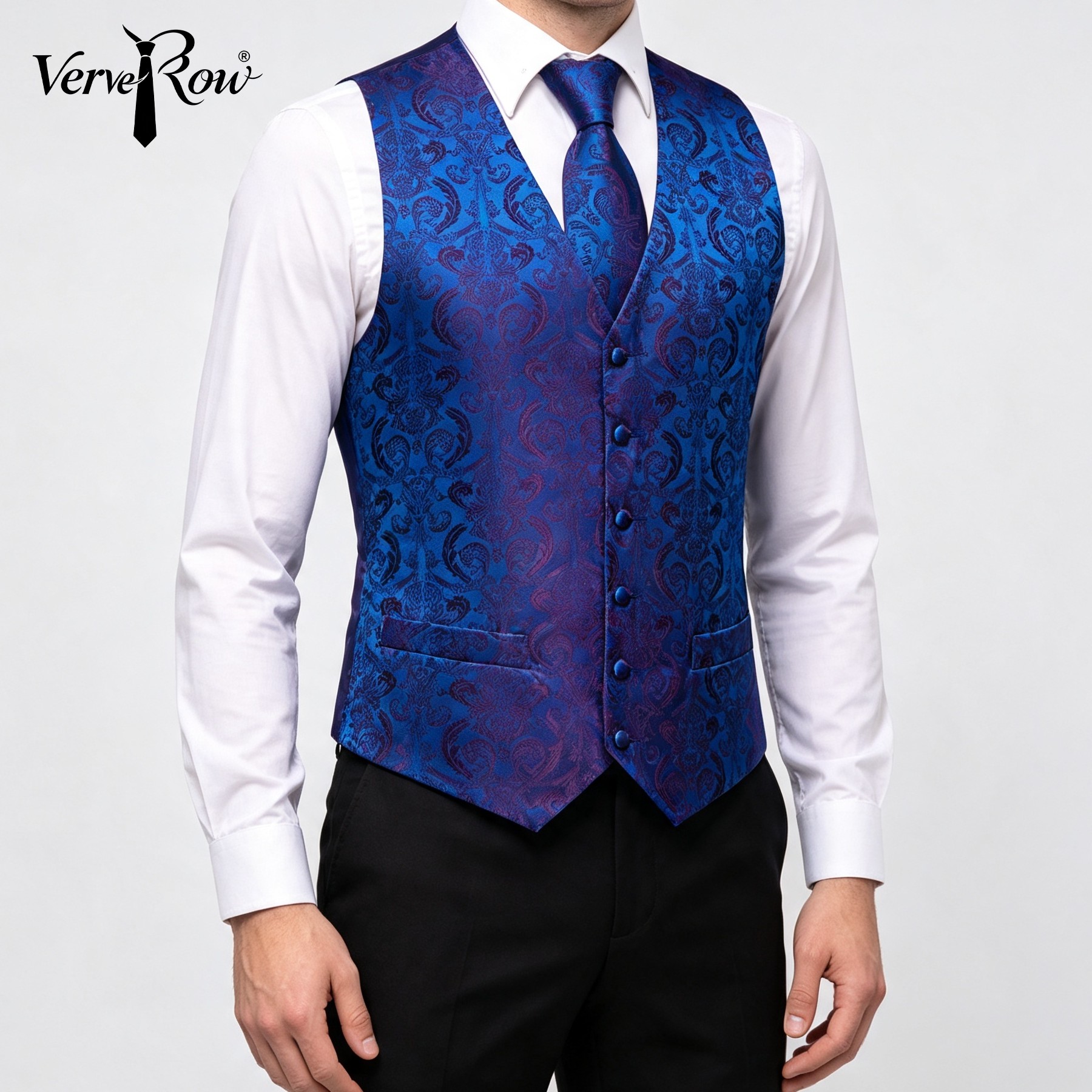 Vest Tie Pocket Square 3Pcs Bl - Pocket Square Set 评论和价格