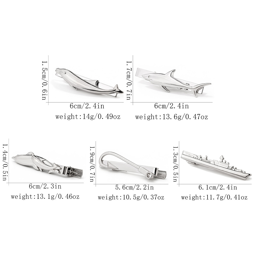 Creative Marine Animal Tie Cli - Tie Clip Silver 评论和价格
